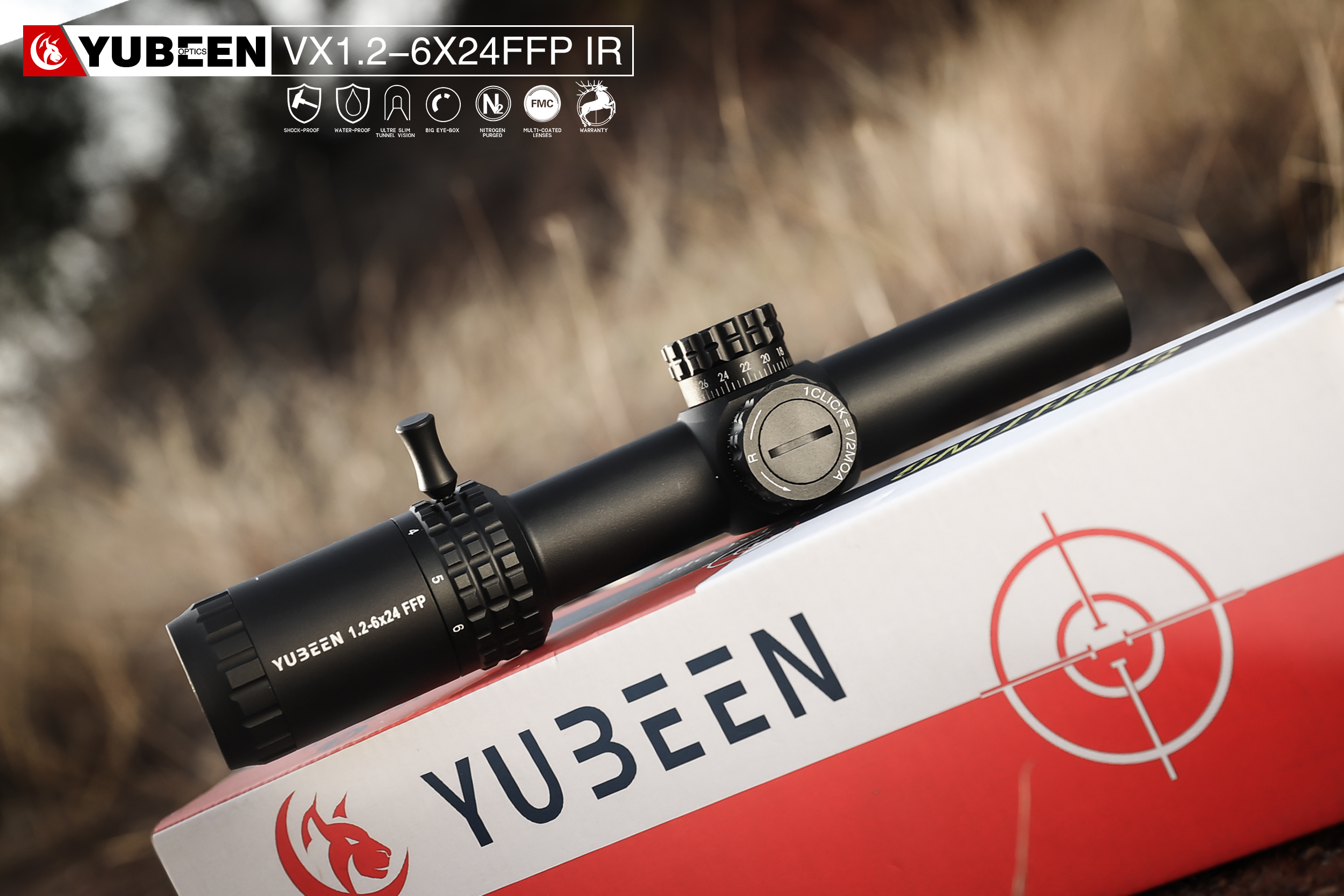 YUBEEN VX1.2-6×24 FFP IR Optical Rifle Scope – Yubeen Optics – Premium  Quality Riflescopes & Optics