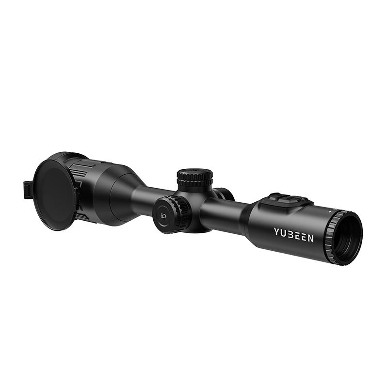 The built-in electronic rangefinder thermal imaging scope features AI+ super-resolution technology for clearer images, with a resolution of 640×512.