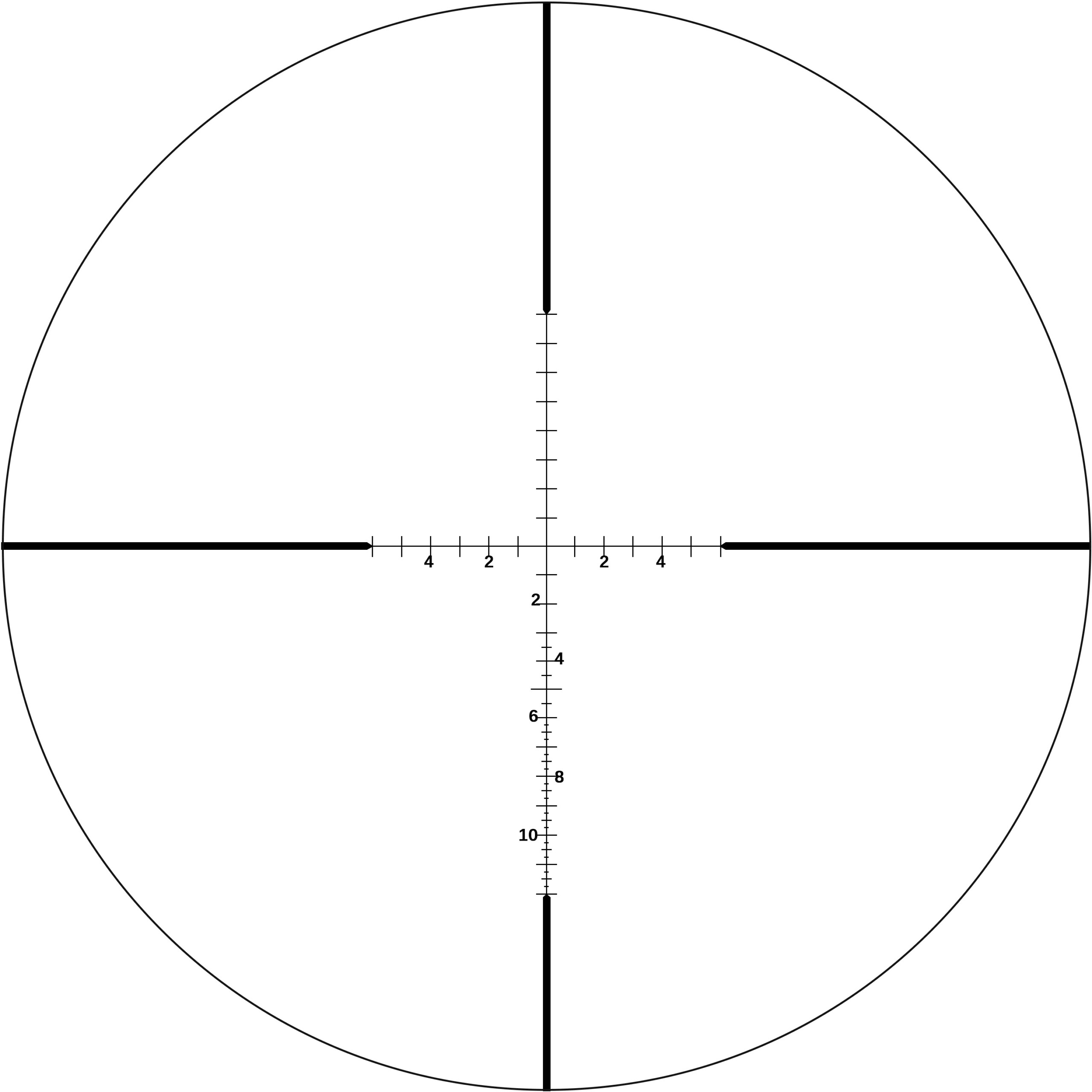 Yubeen BS1-5×24 riflescope reticle view