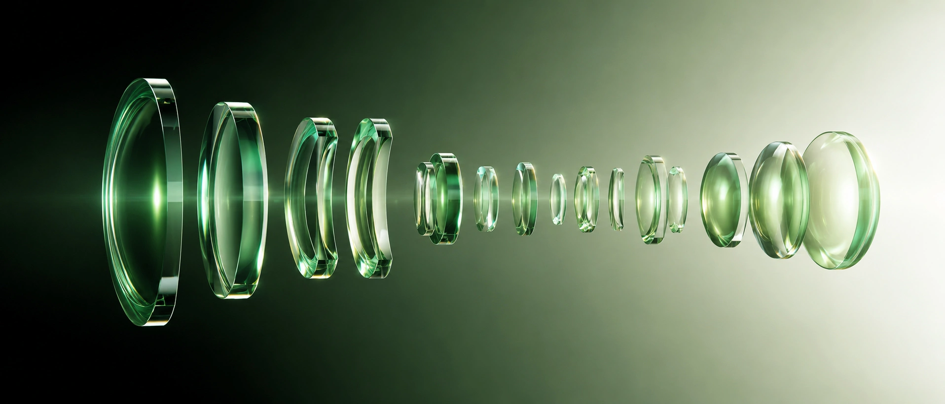 Exploded optical system visualization for an optical riflescope