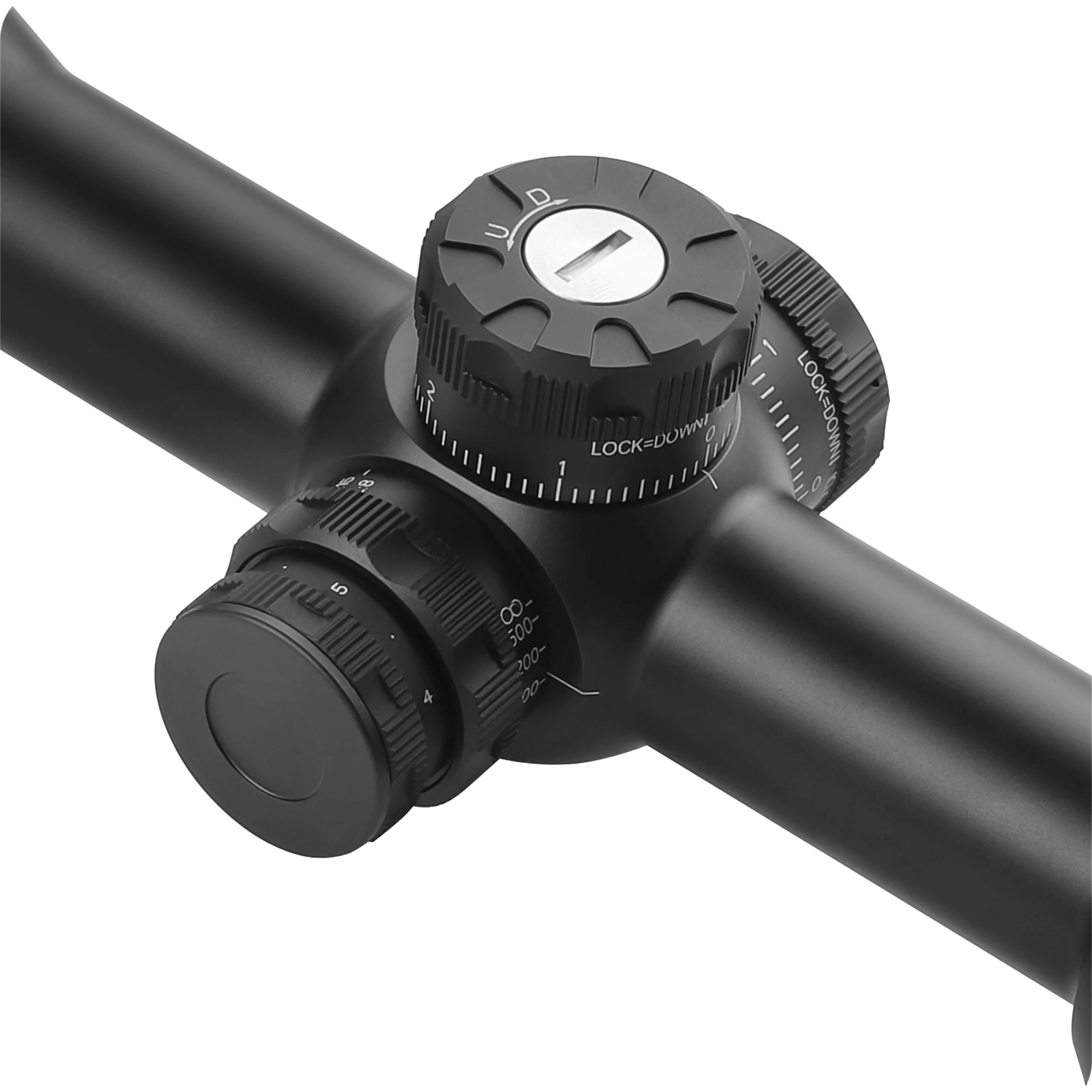Optical riflescope turret detail