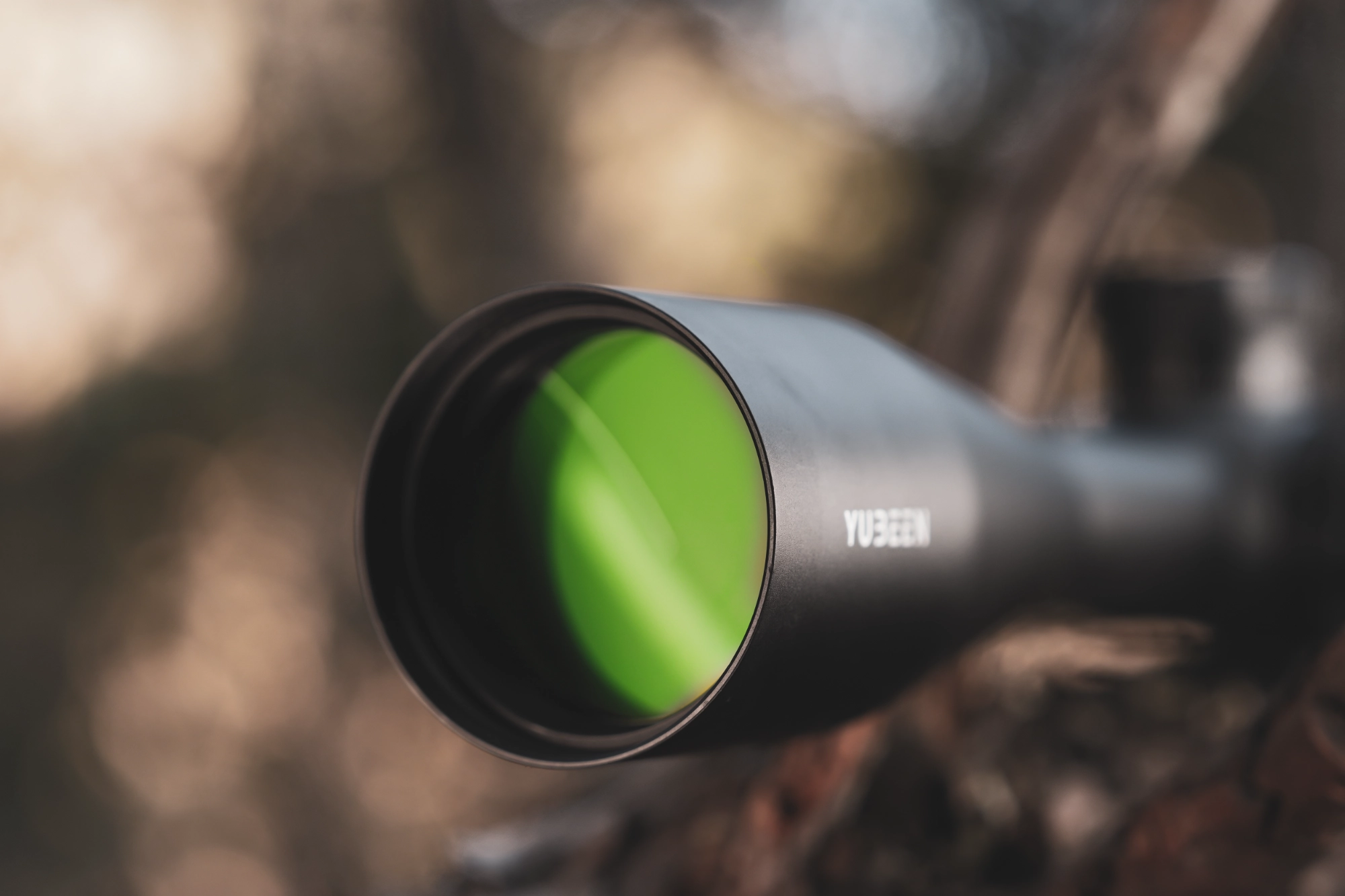 Close detail of the Yubeen ED5-25×56 SFIR FFP objective lens