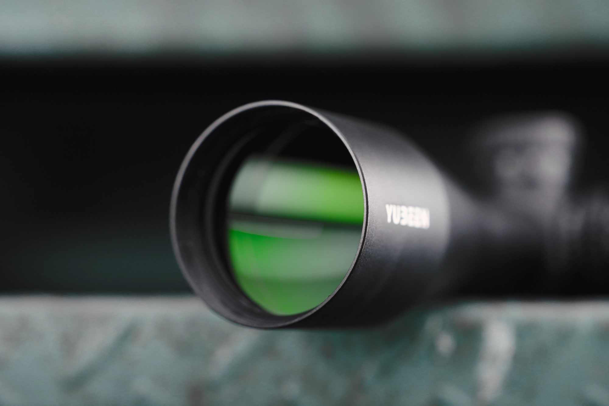 Close detail of the Yubeen MT4-16×44 SF FFP objective lens