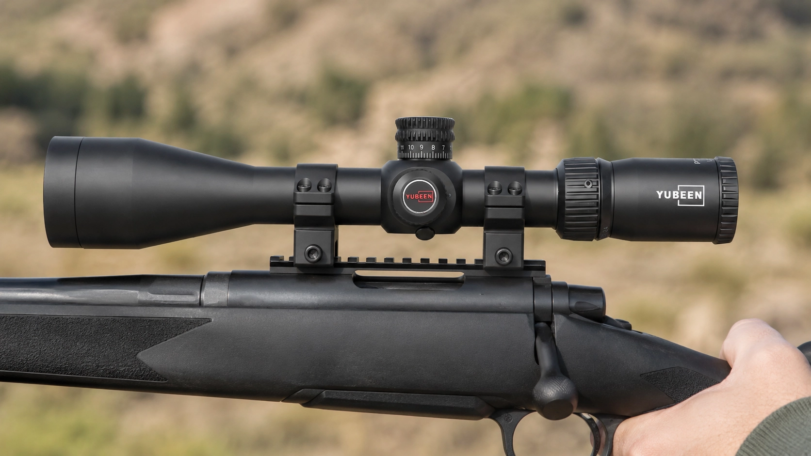 Yubeen PT6-24×50 SF SFP riflescope in a field configuration