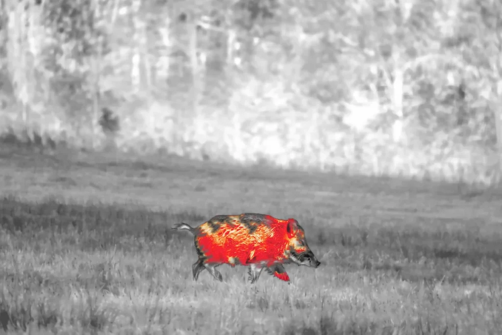 Thermal imaging used for nighttime outdoor observation