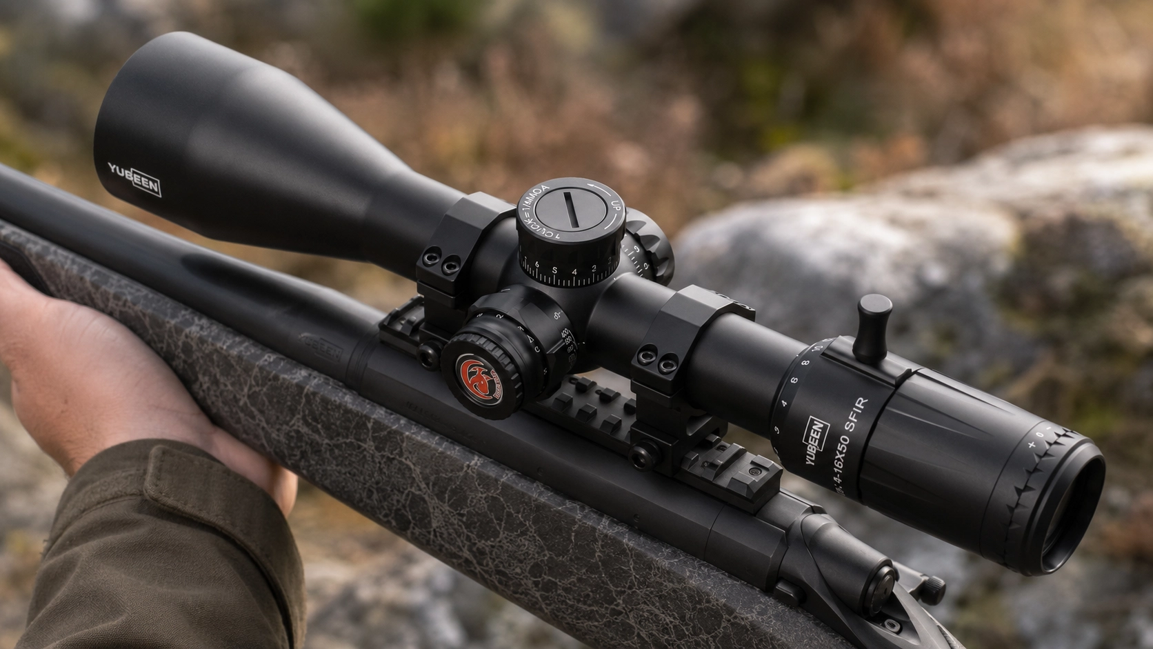 Precision shooter using the Yubeen VX3-18×50 SFIR riflescope in the field