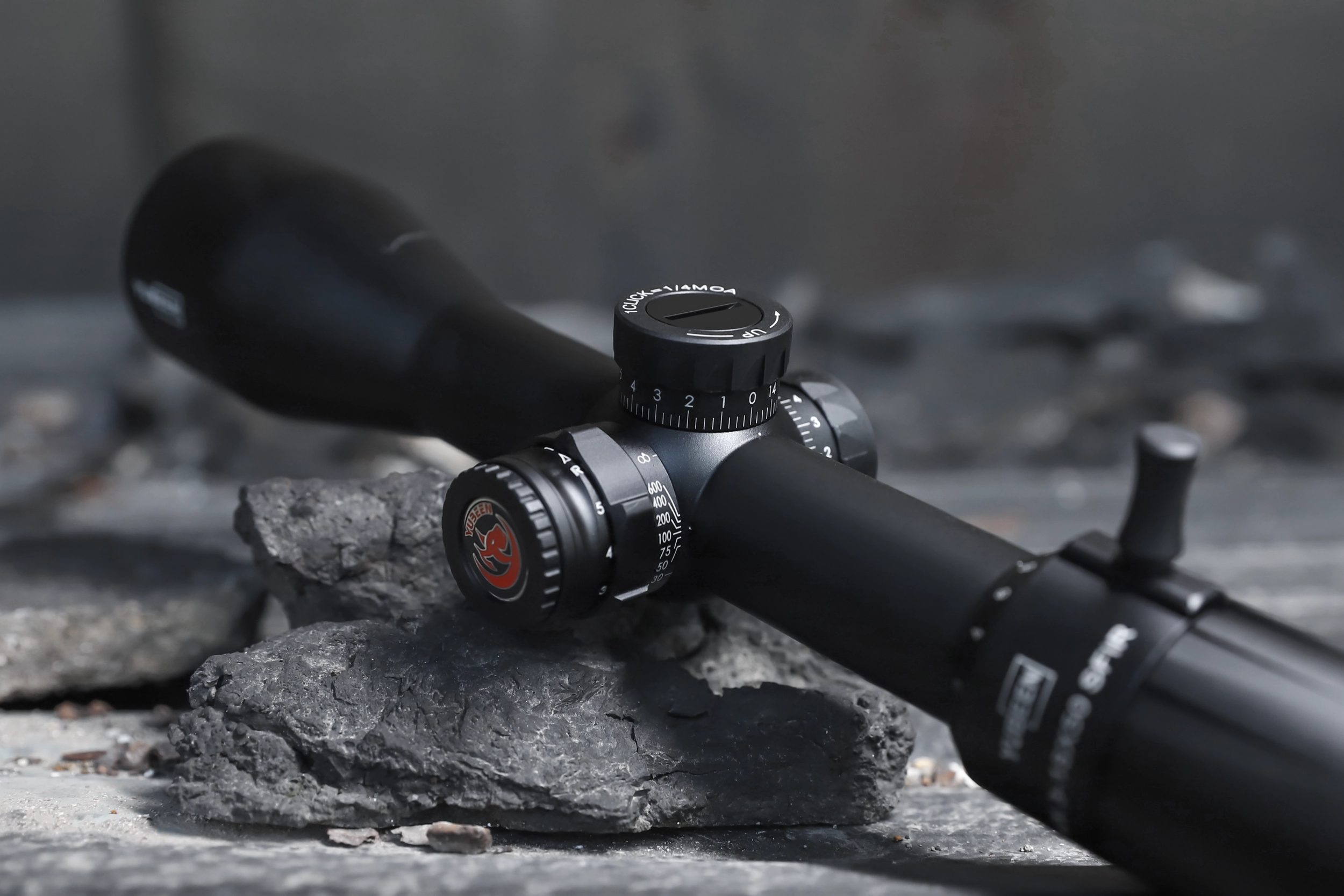 Close detail of the Yubeen VX3-18×50 SFIR adjustment controls