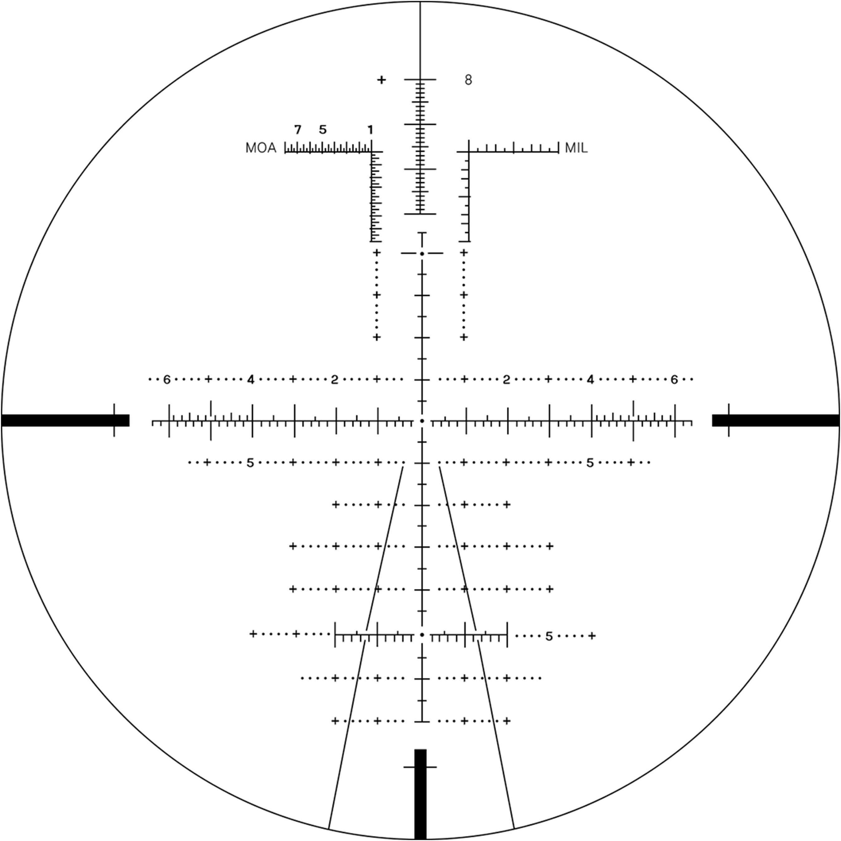 VX3-18×50 SFIR reticle view