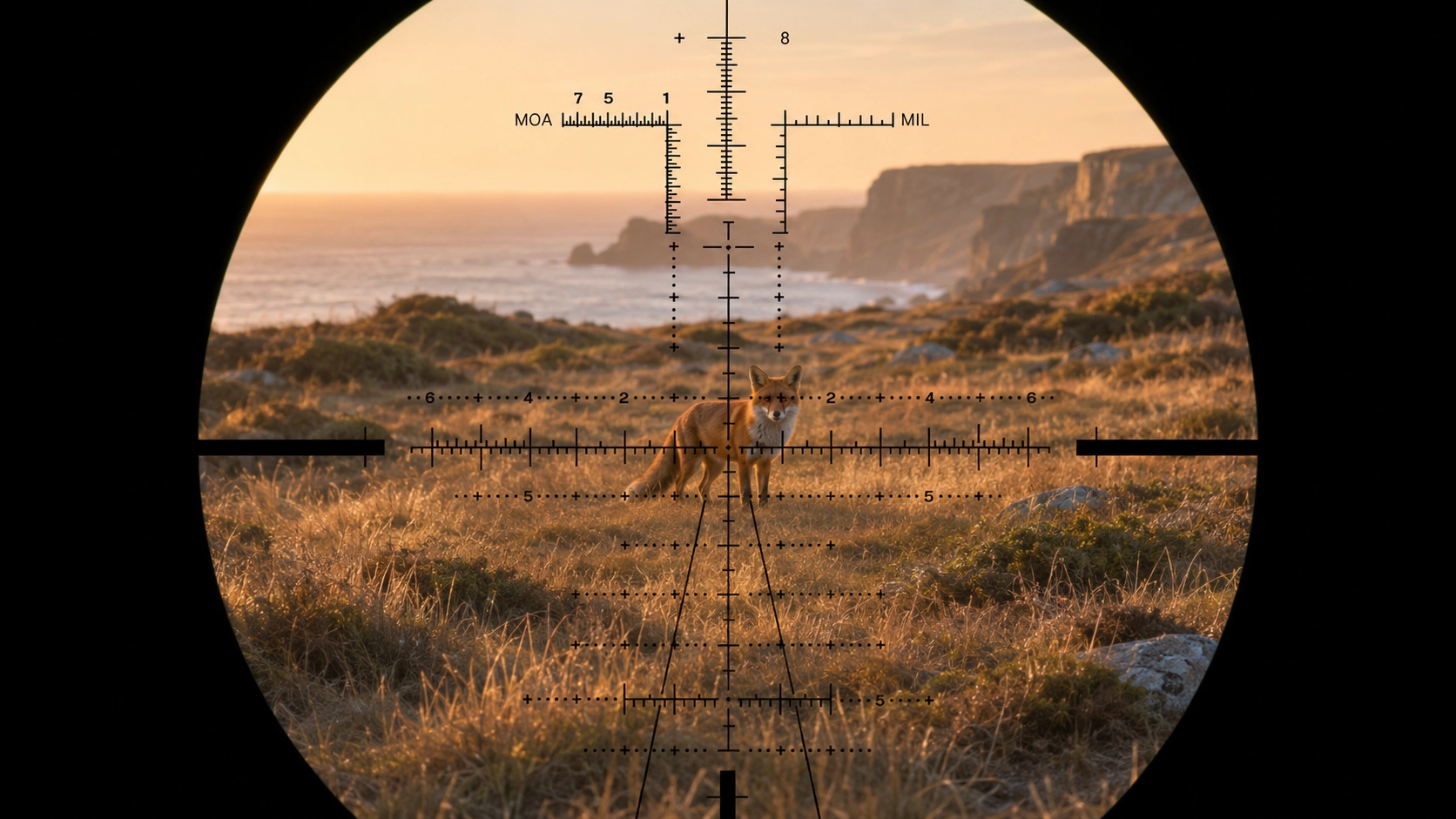 Viewing reference through the optical riflescope reticle