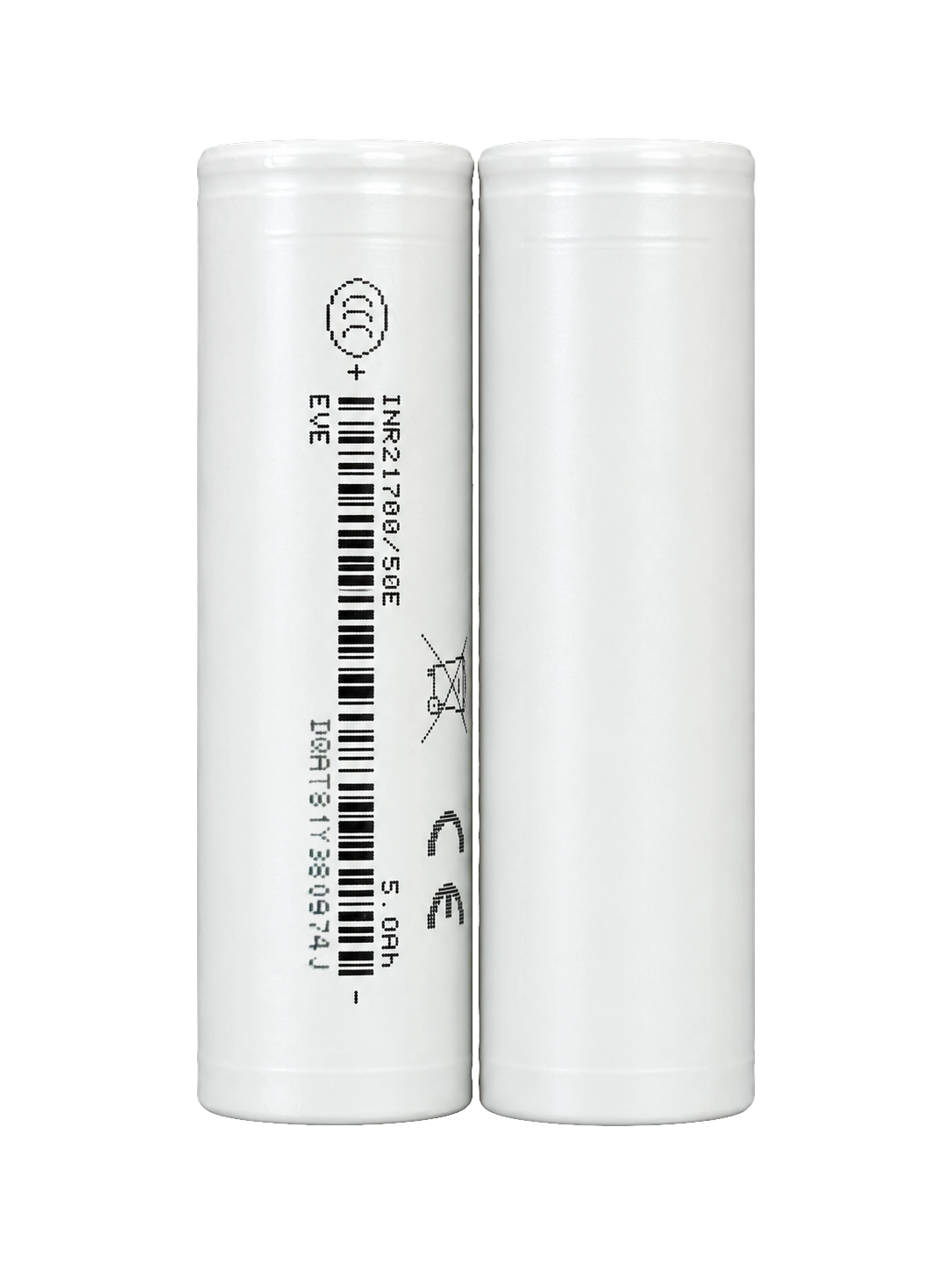 Two 21700 rechargeable batteries included with DH9