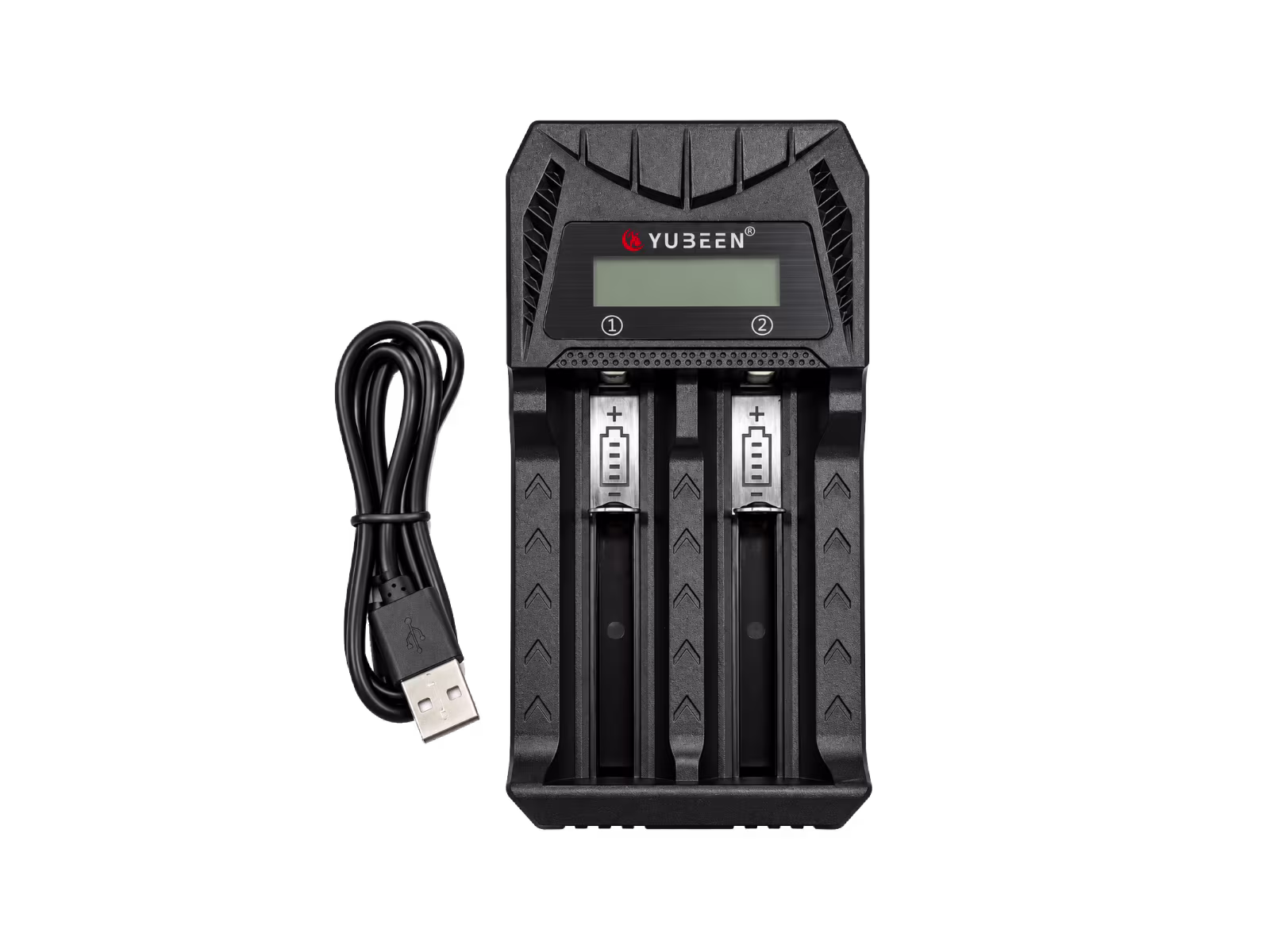 Dual-slot battery charger included with DH9